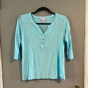 Lilly Pulitzer‎ 100% Linen Mindy Tunic Top Size S